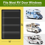 Torkrig Privacy Blackout RV Door Window Shade