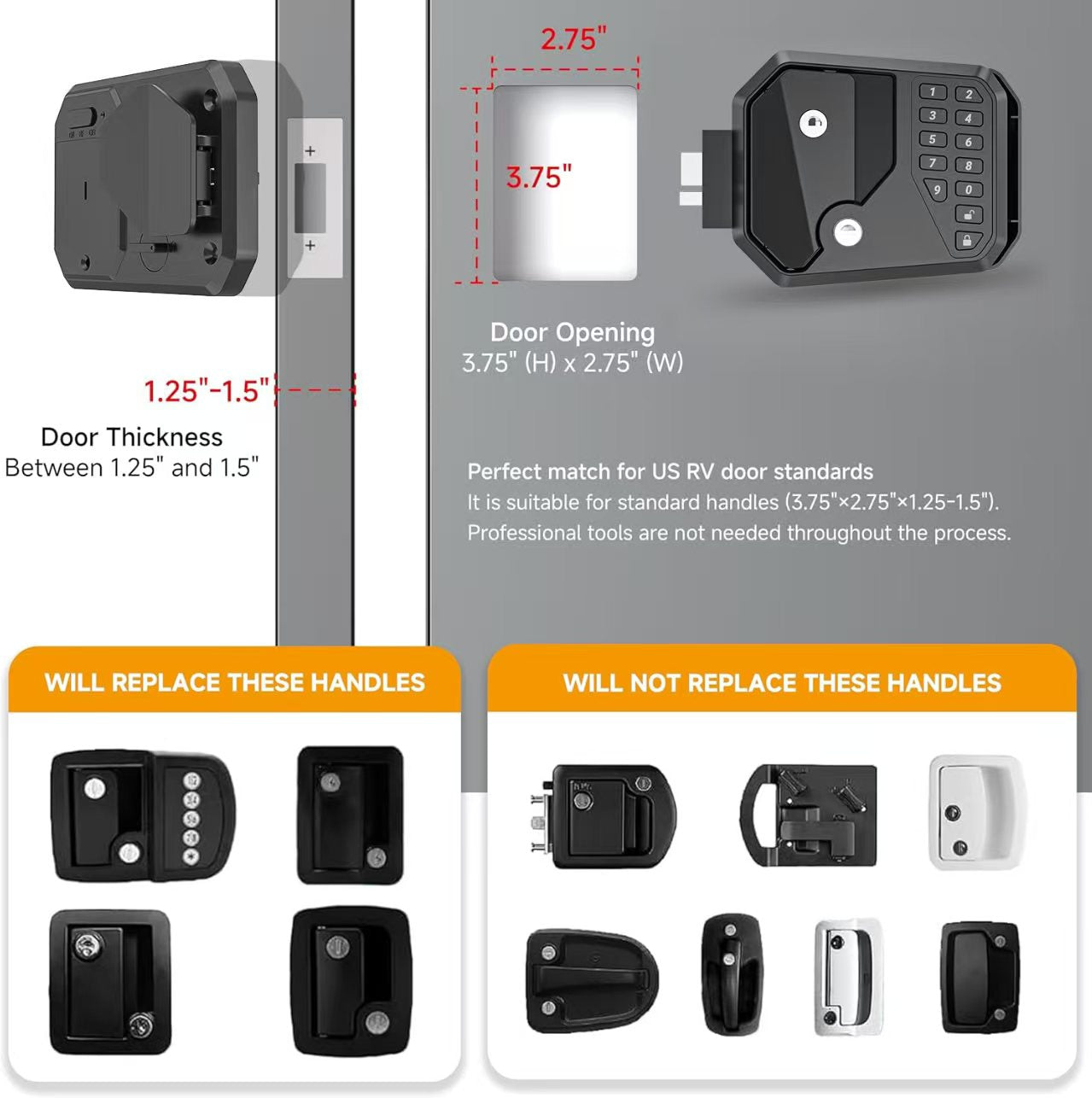 Torkrig Remote Control RV Door Lock(Fits Most Models)