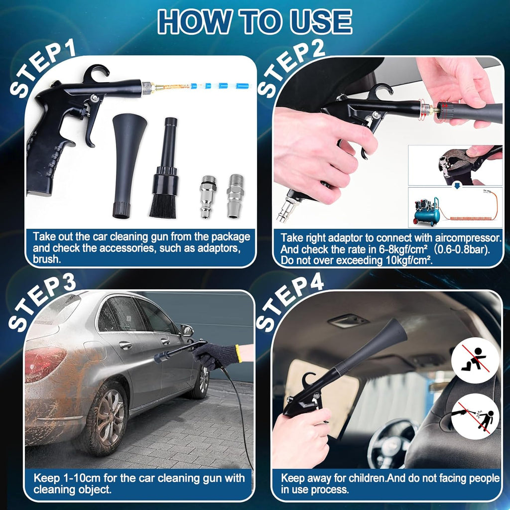 Torkrig High Pressure Car Detailing Air Blow Gun