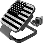 Torkrig™ American Flag Trailer Hitch Cover - Matte Black 2 Inch Plug