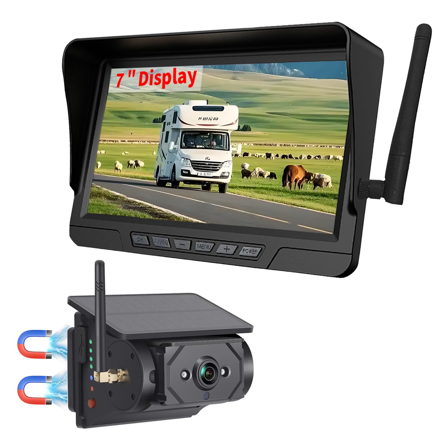 Torkrig Magnetic Solar Wireless Backup Camera