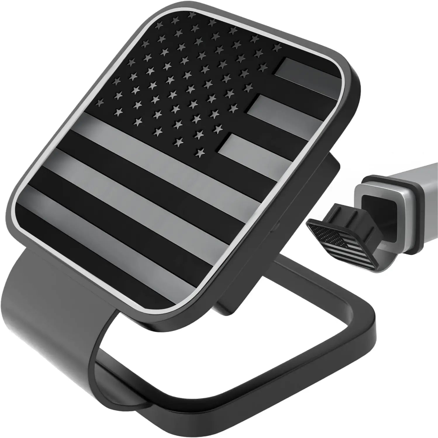 Torkrig™ American Flag Trailer Hitch Cover - Matte Black 2 Inch Plug
