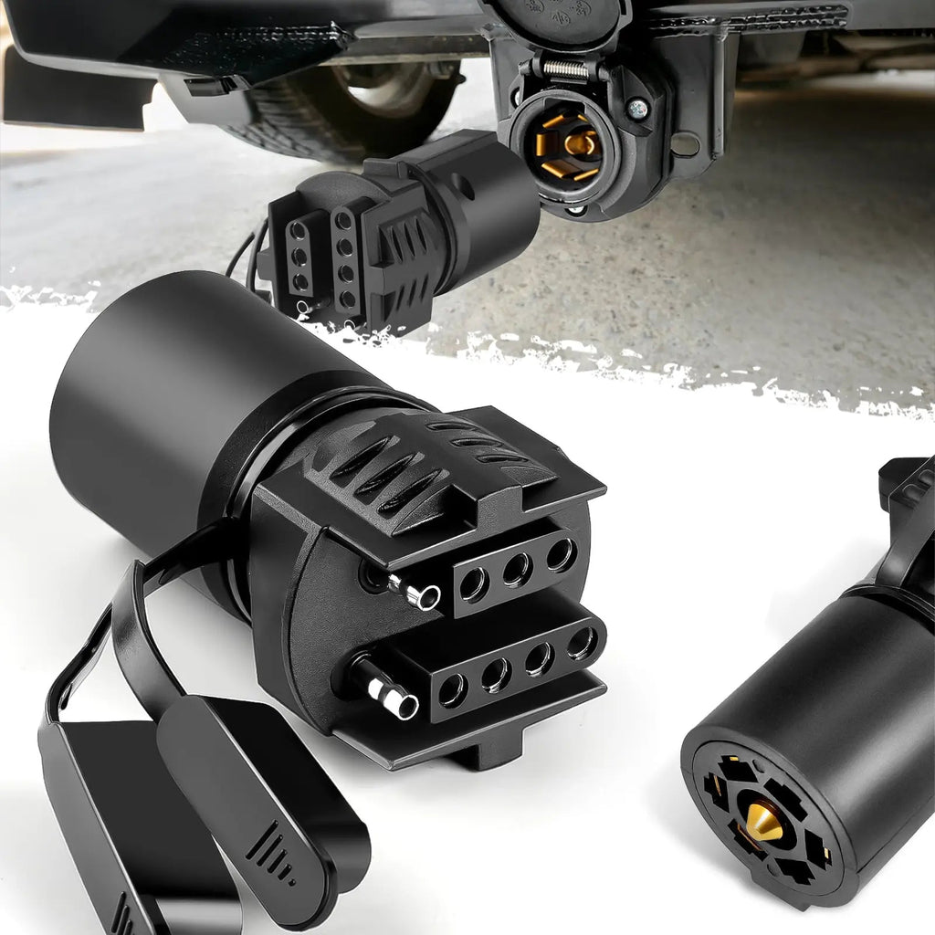 Torkrig™ 7 Pin to 4 Pin & 5 Pin RV Trailer Blade Plug Adapter (2-in-1)