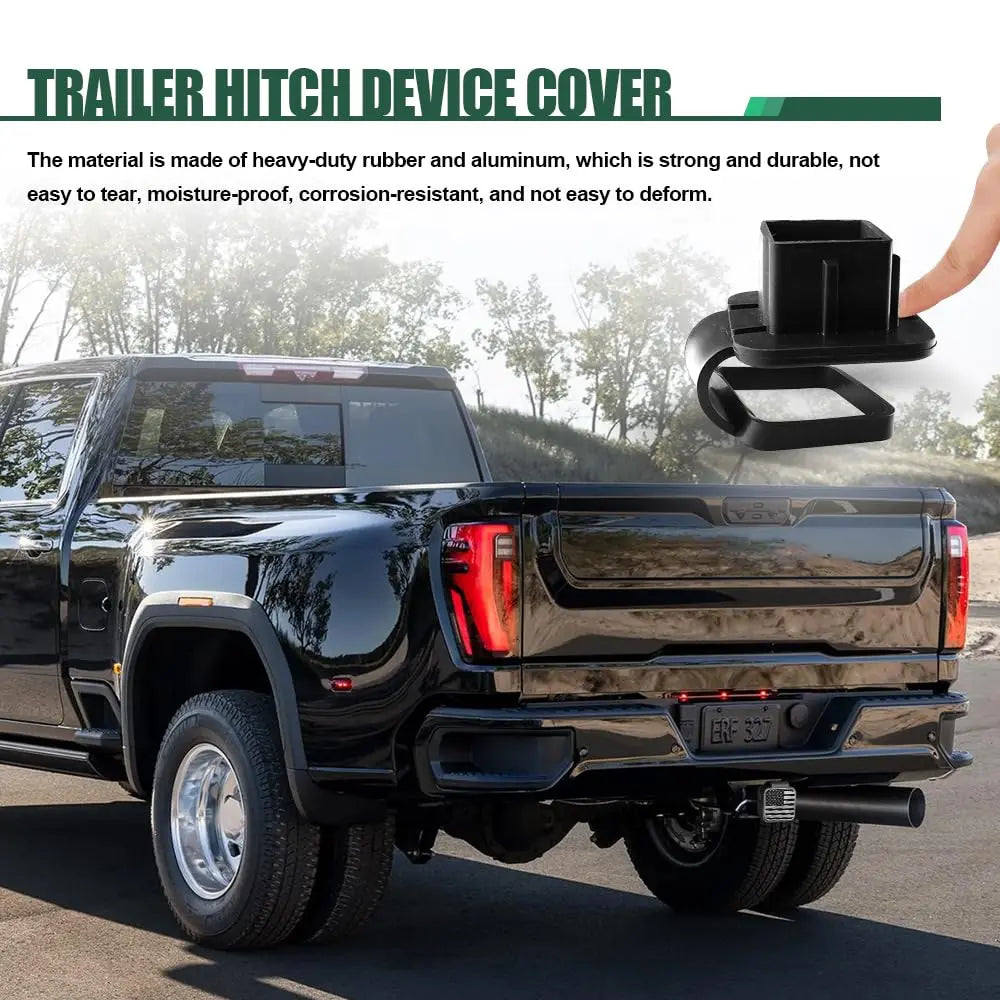 Torkrig™ American Flag Trailer Hitch Cover - Matte Black 2 Inch Plug