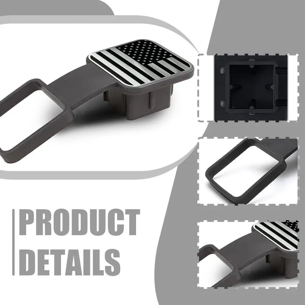 Torkrig™ American Flag Trailer Hitch Cover - Matte Black 2 Inch Plug