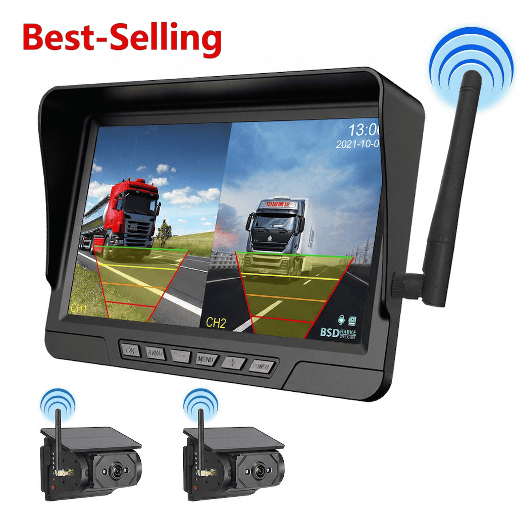Torkrig™ Magnetic Solar Wireless Backup Camera System - 1080P HD