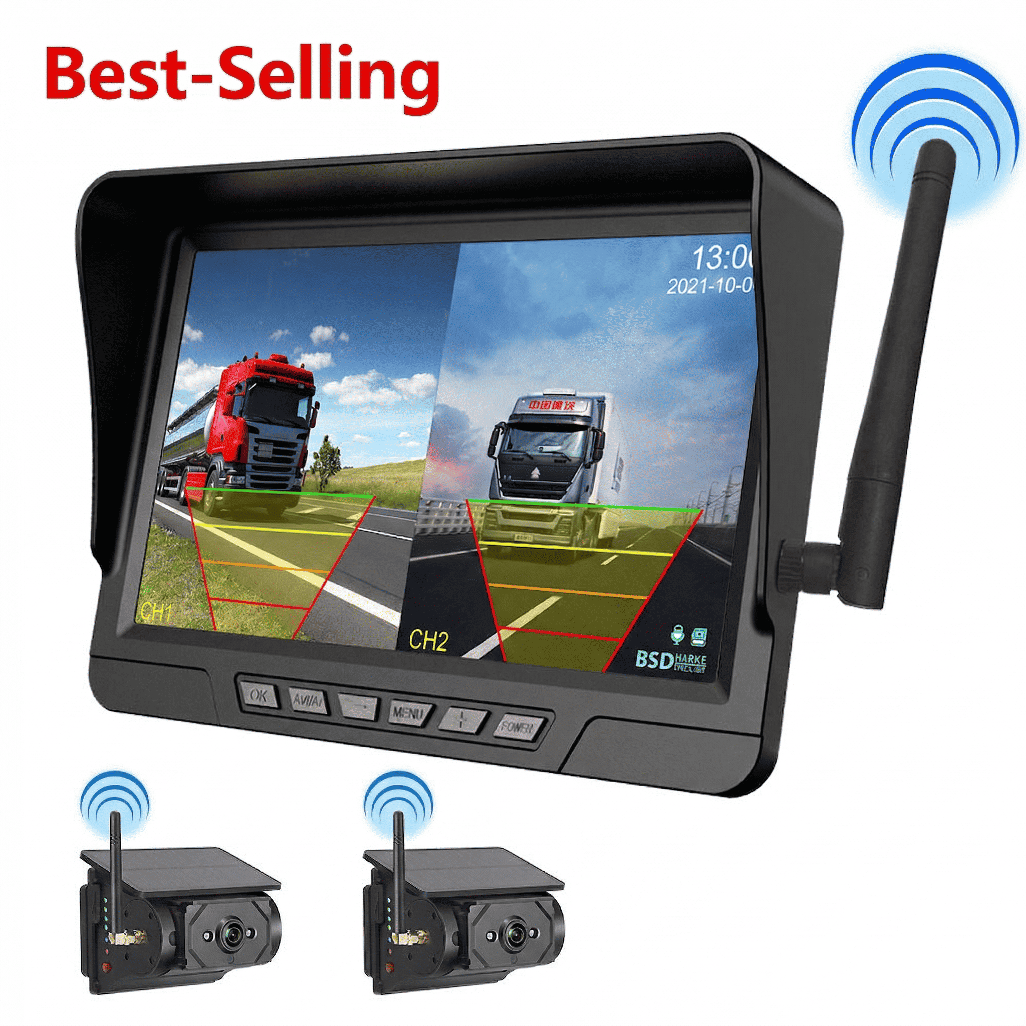 Torkrig™ Magnetic Solar Wireless Backup Camera System - 1080P HD