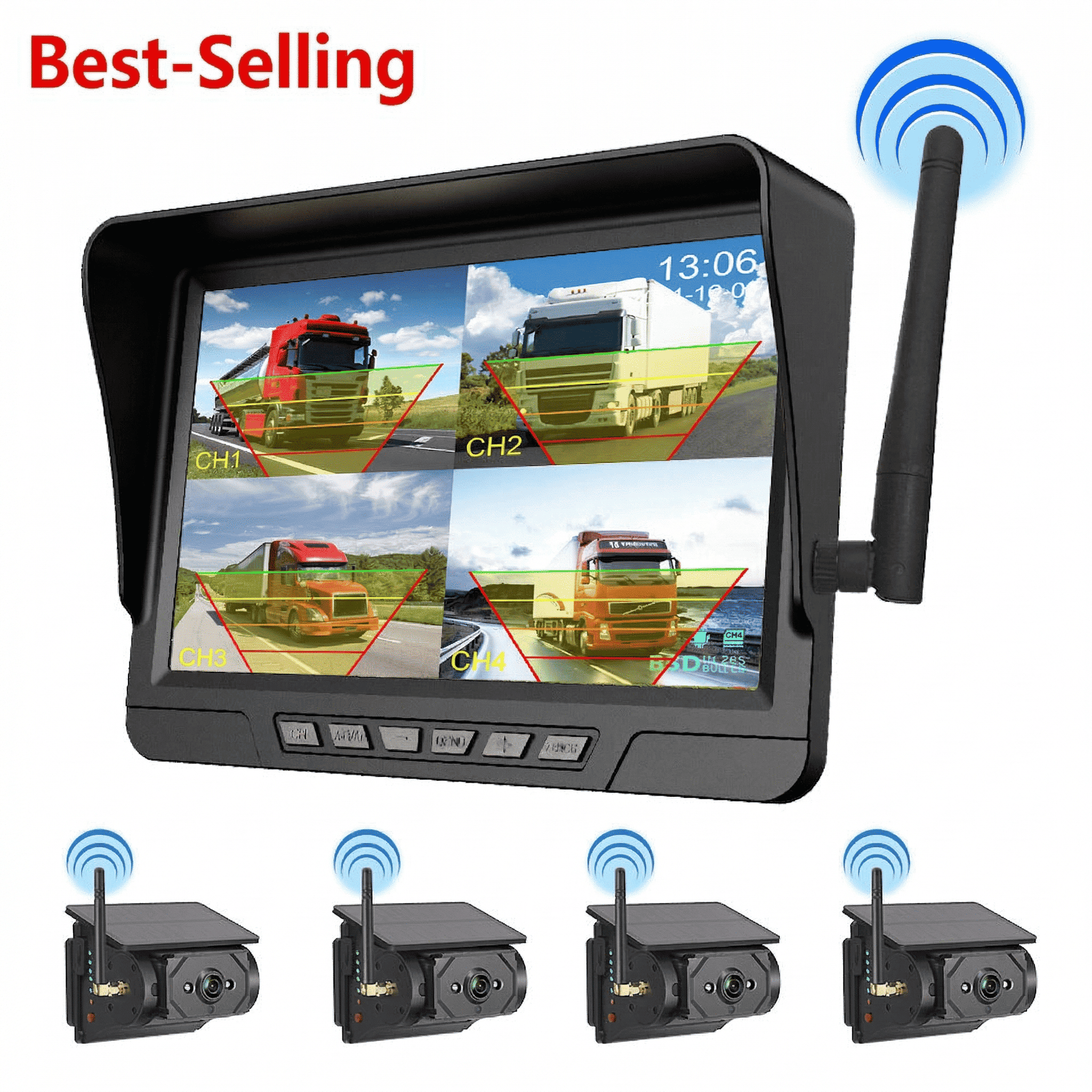 Torkrig™ Magnetic Solar Wireless Backup Camera System - 1080P HD