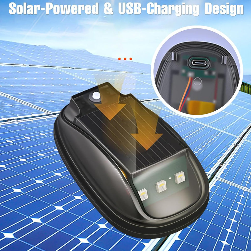 Torkrig Solar Car Roof Neon RGB Strobe Light
