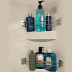 Torkrig™ Adjustable RV Shower Corner Storage Bars - Steel (2 Pack)
