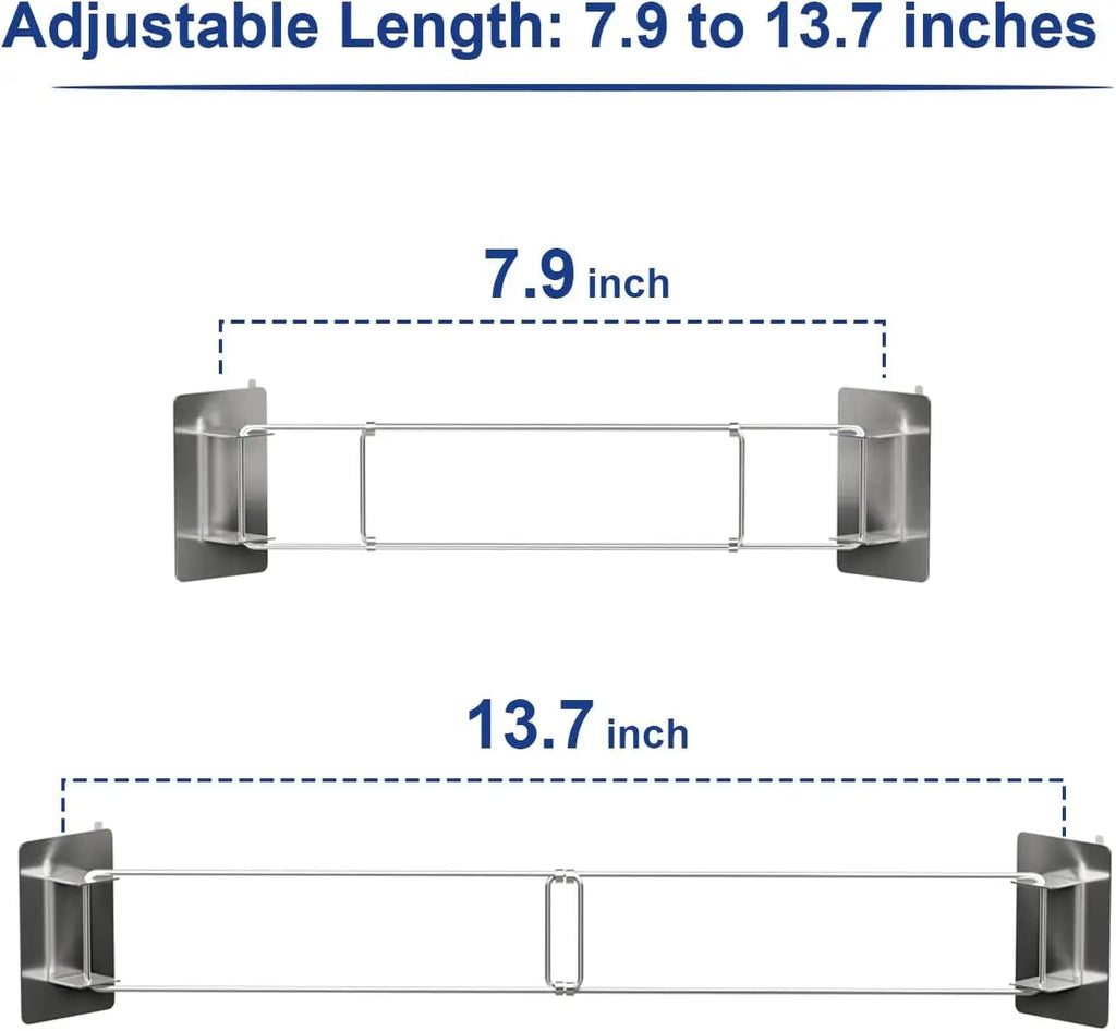 Torkrig™ Adjustable RV Shower Corner Storage Bars - Steel (2 Pack)