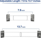 Torkrig™ Adjustable RV Shower Corner Storage Bars - Steel (2 Pack)
