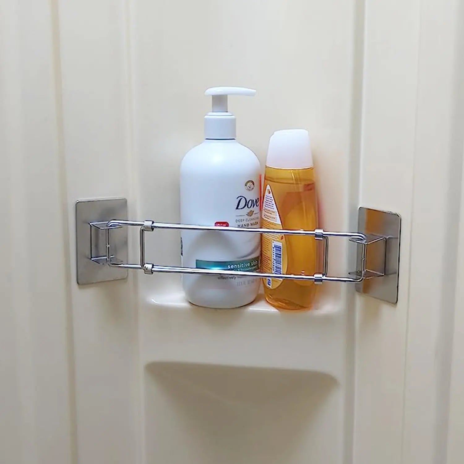 Torkrig™ Adjustable RV Shower Corner Storage Bars - Steel (2 Pack)
