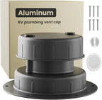 Torkrig™ Aluminum RV Roof Plumbing Vent Cap Kit with Mesh Screen