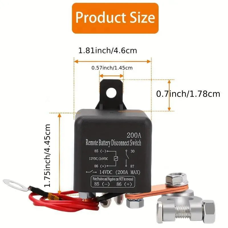 Torkrig Remote Control Battery Disconnect Switch