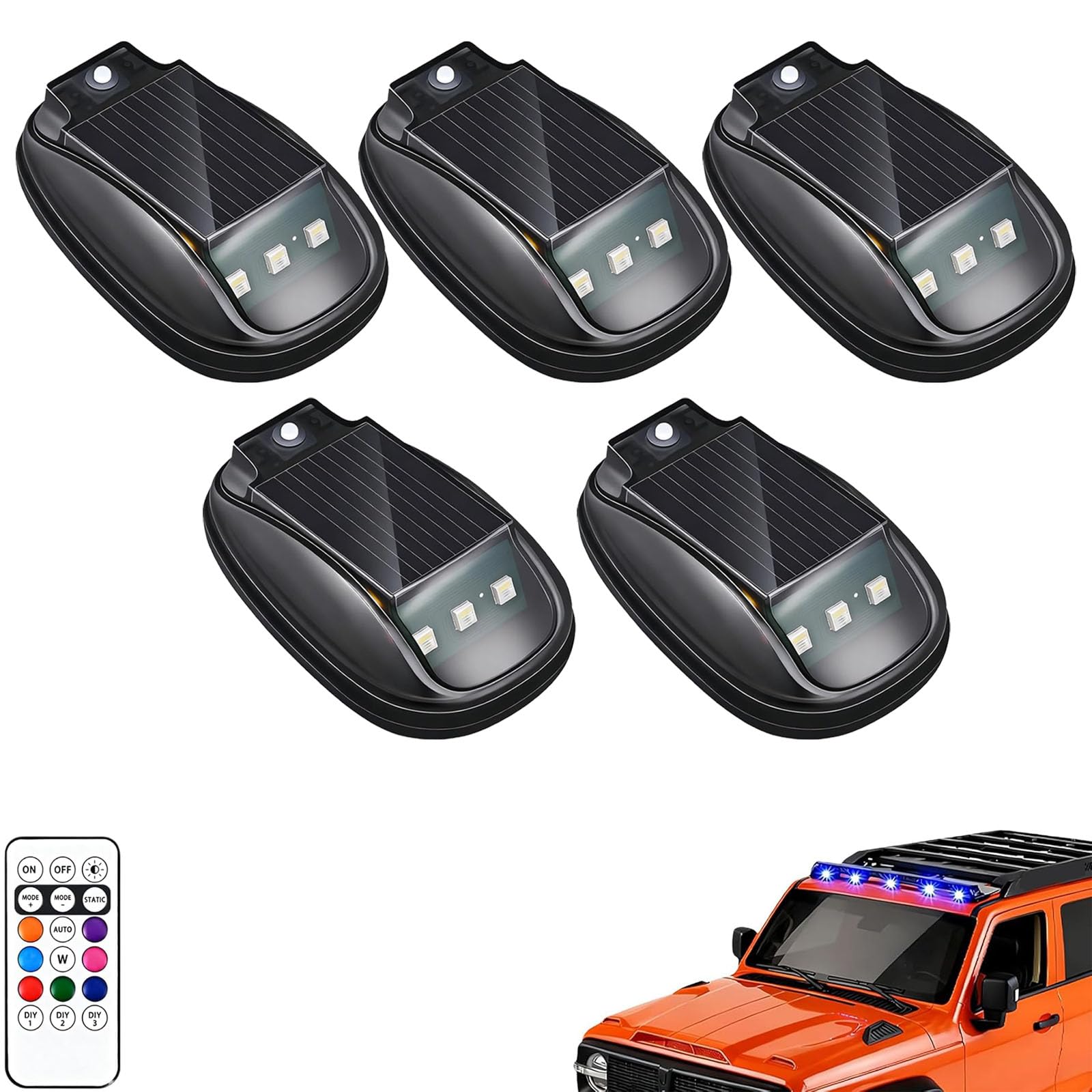 Torkrig Solar Car Roof RGB Strobe Light