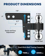 Torkrig 2-in-1 Adjustable Trailer Hitch