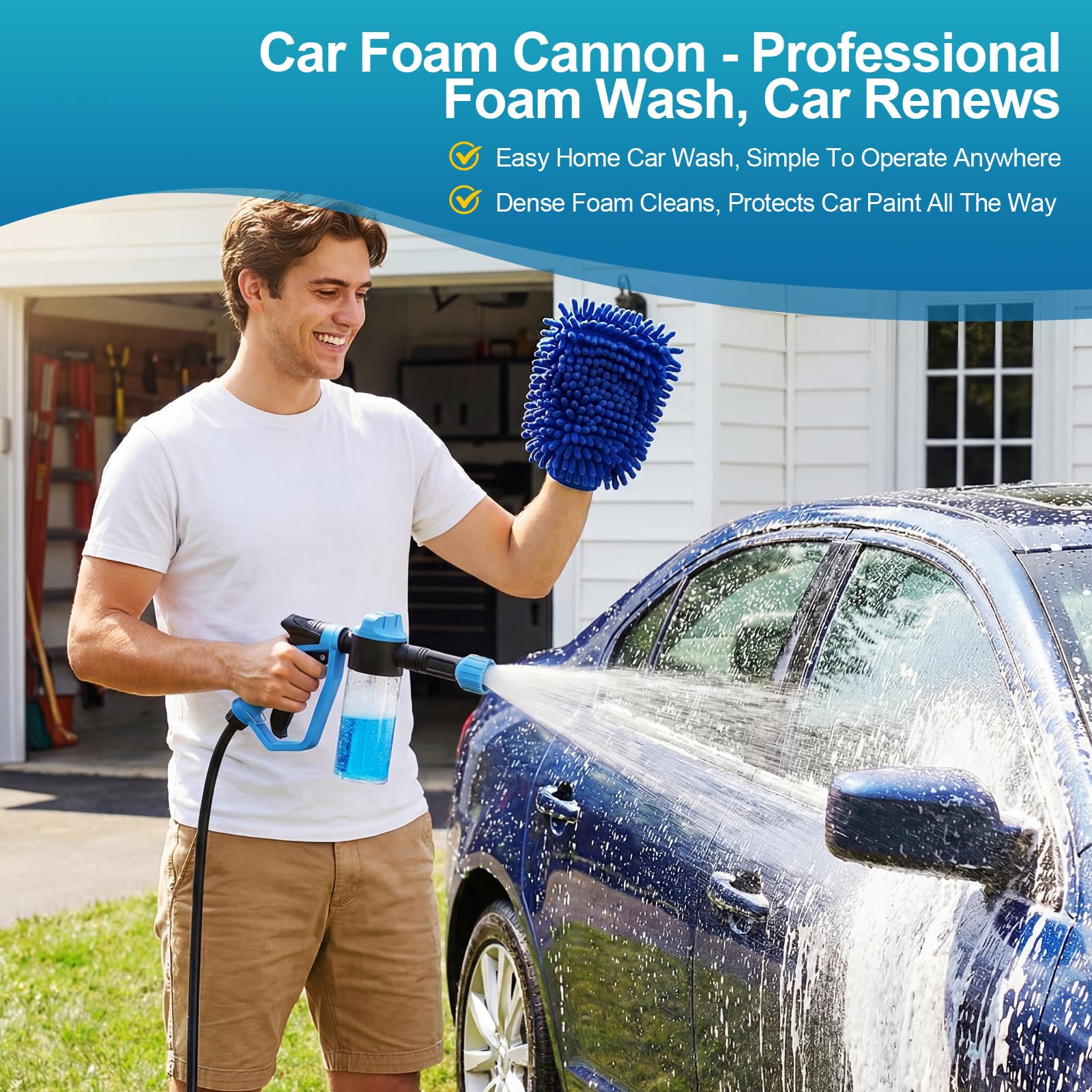 Torkrig Car Wash Foam Gun for Garden Hose