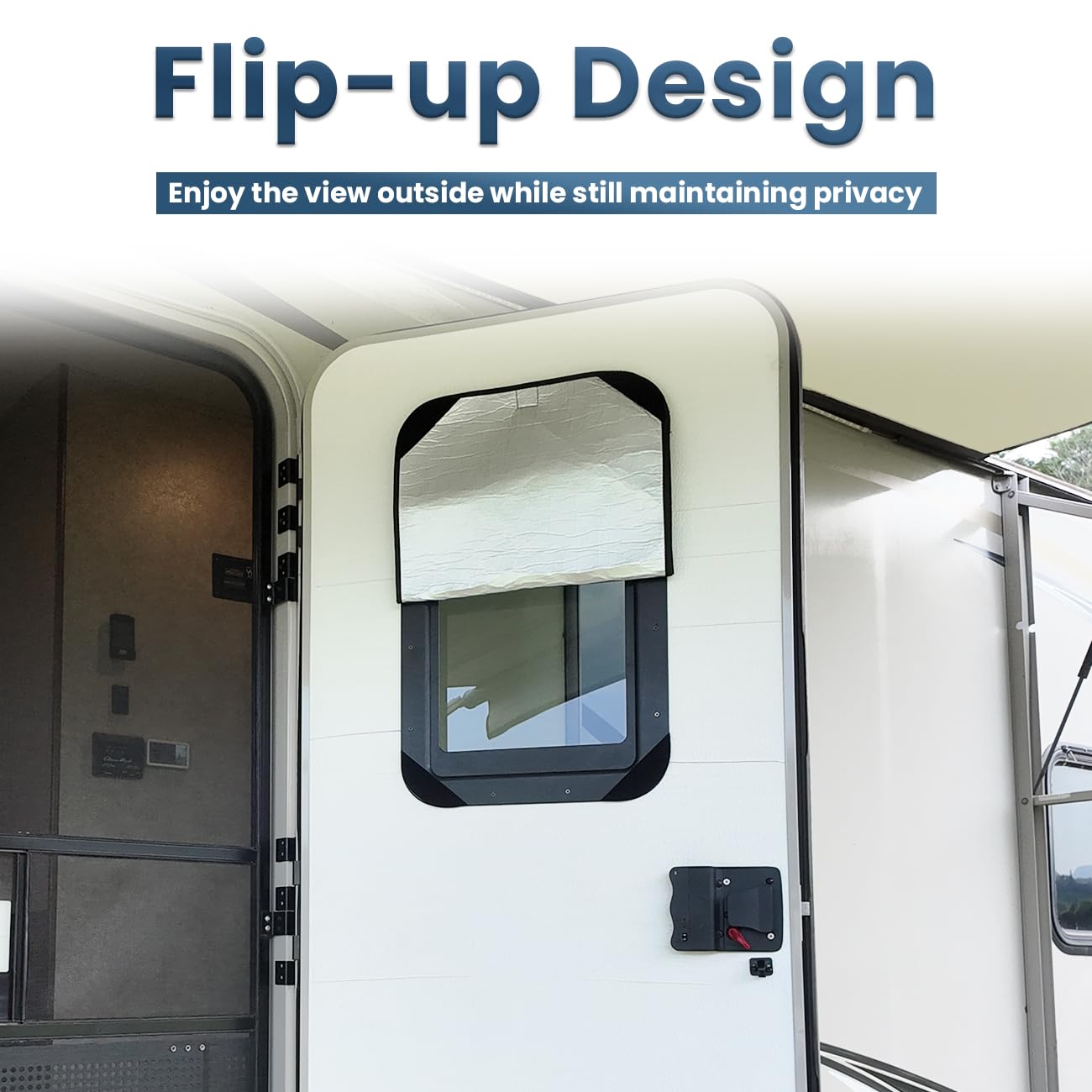 Torkrig Privacy Blackout RV Door Window Shade