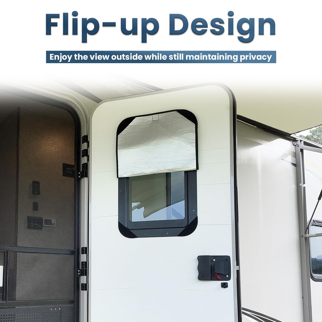 Torkrig Privacy Blackout RV Door Window Shade