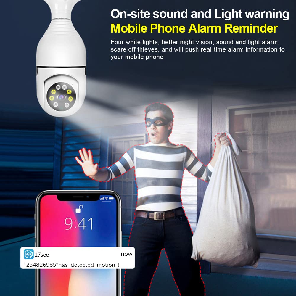 Torkrig Light Bulb Security Camera