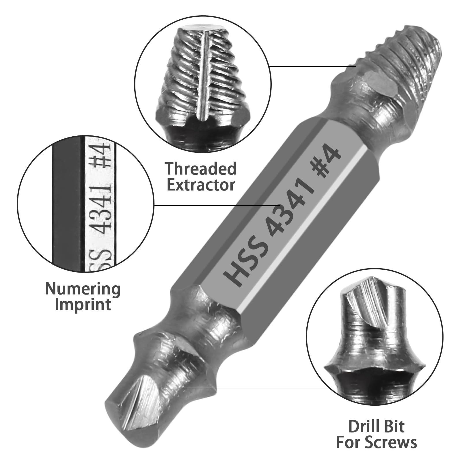 Torkrig HSS Damaged Screw Extractor Set