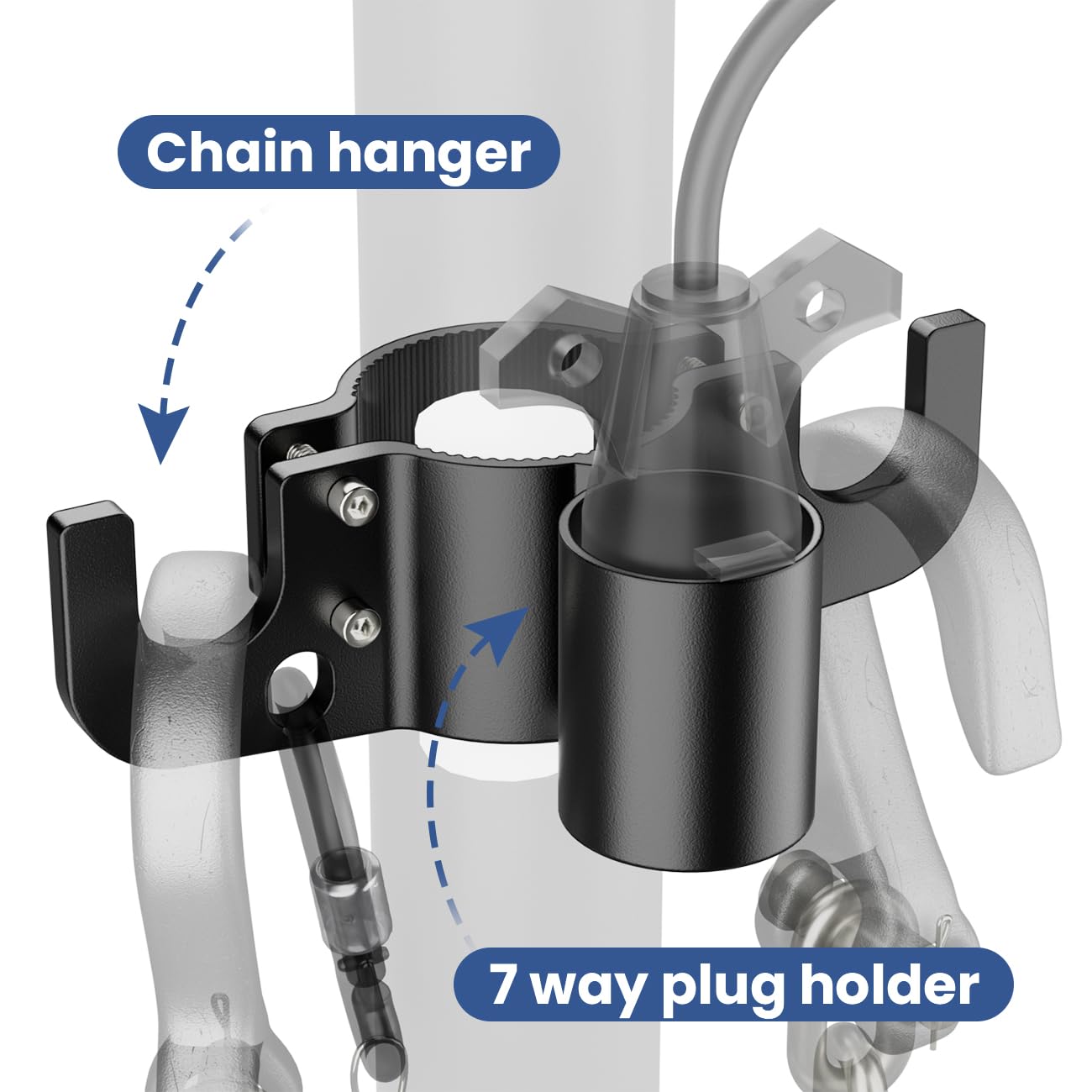 Torkrig Aluminum Trailer Towing Chain Organizer