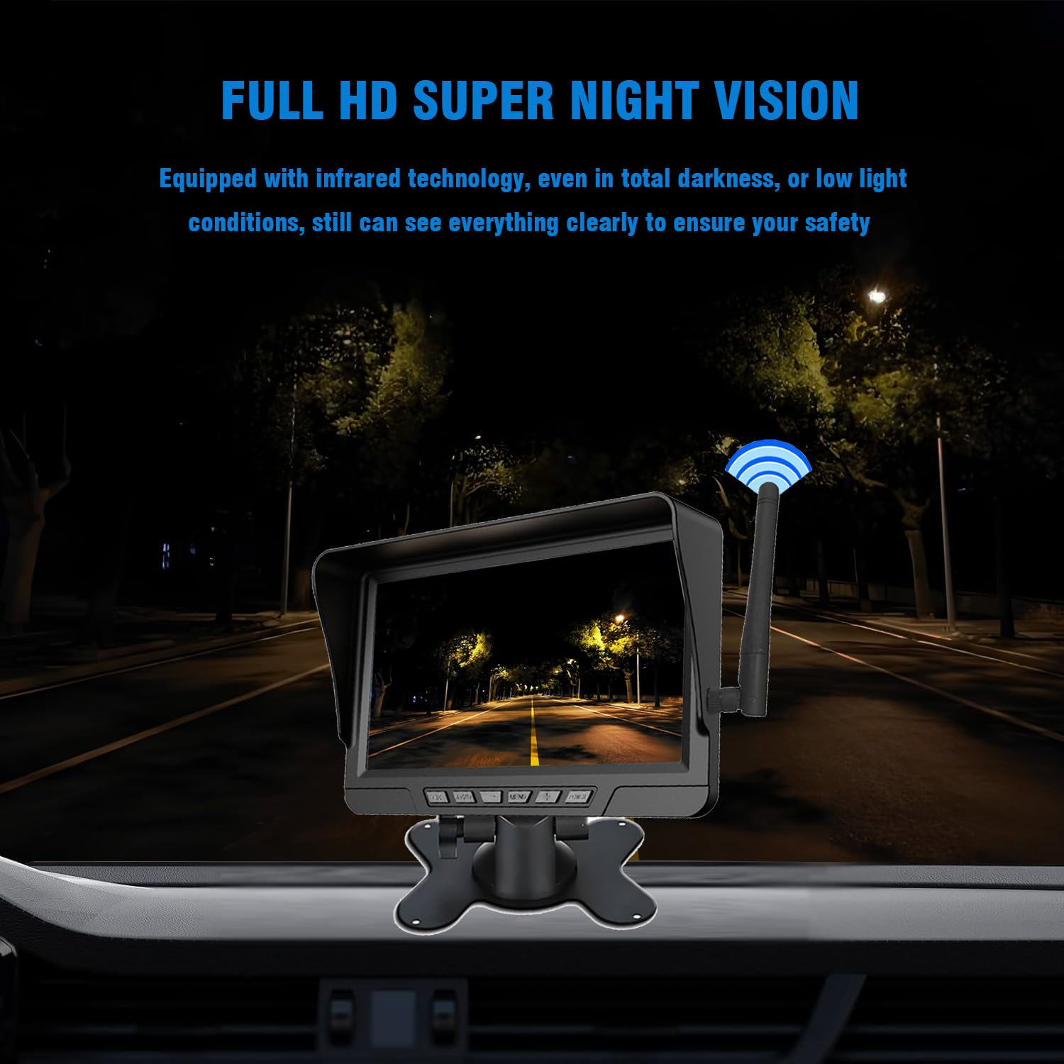 Torkrig™ Magnetic Solar Wireless Backup Camera System - 1080P HD