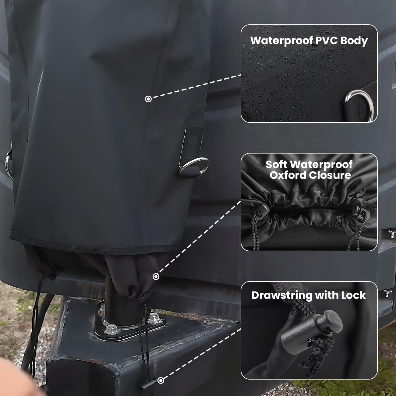 Torkrig RV Electric Tongue Jack Cover