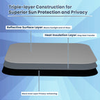 Torkrig Privacy Blackout RV Door Window Shade