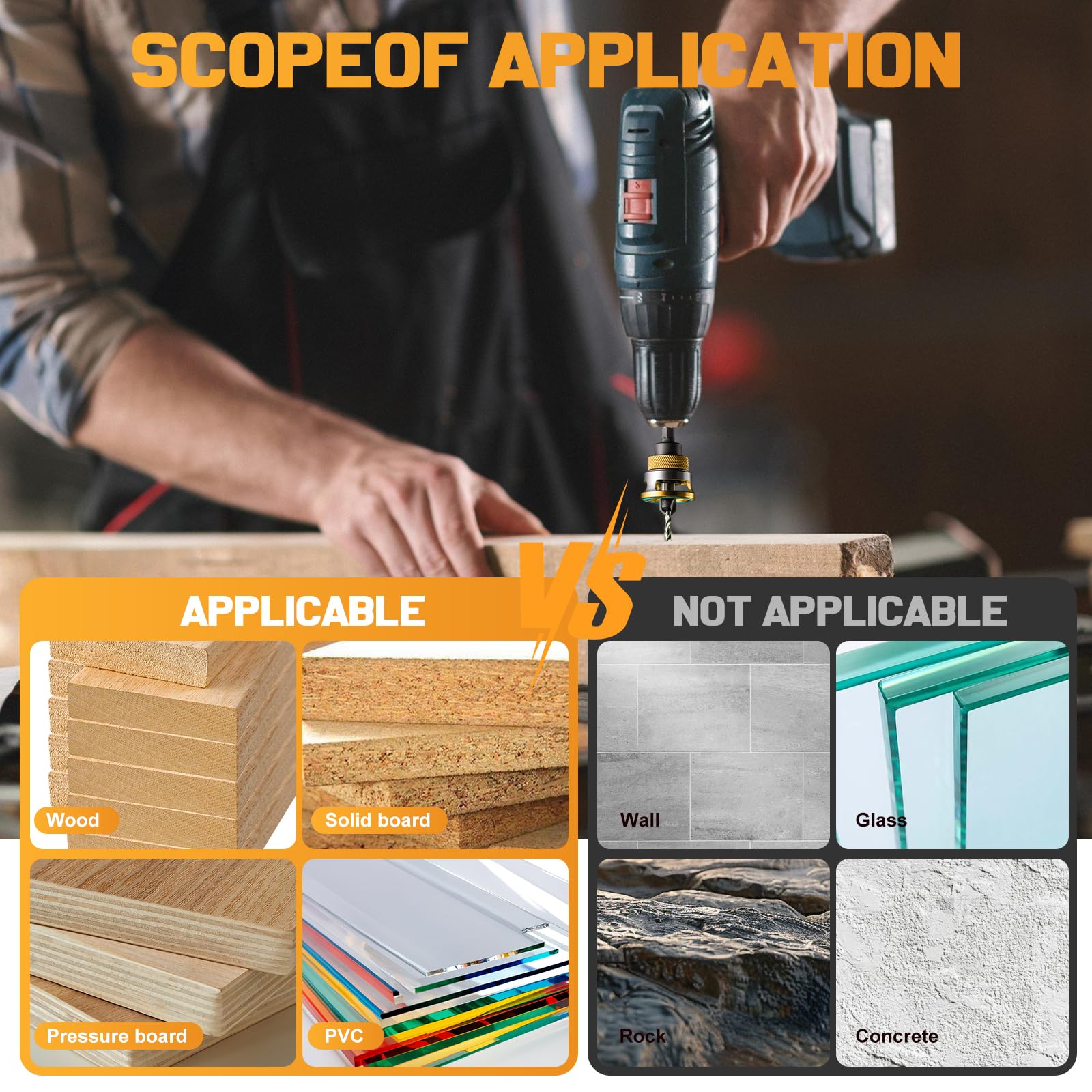 Torkrig Countersink Drill Bit Set for Wood Kit