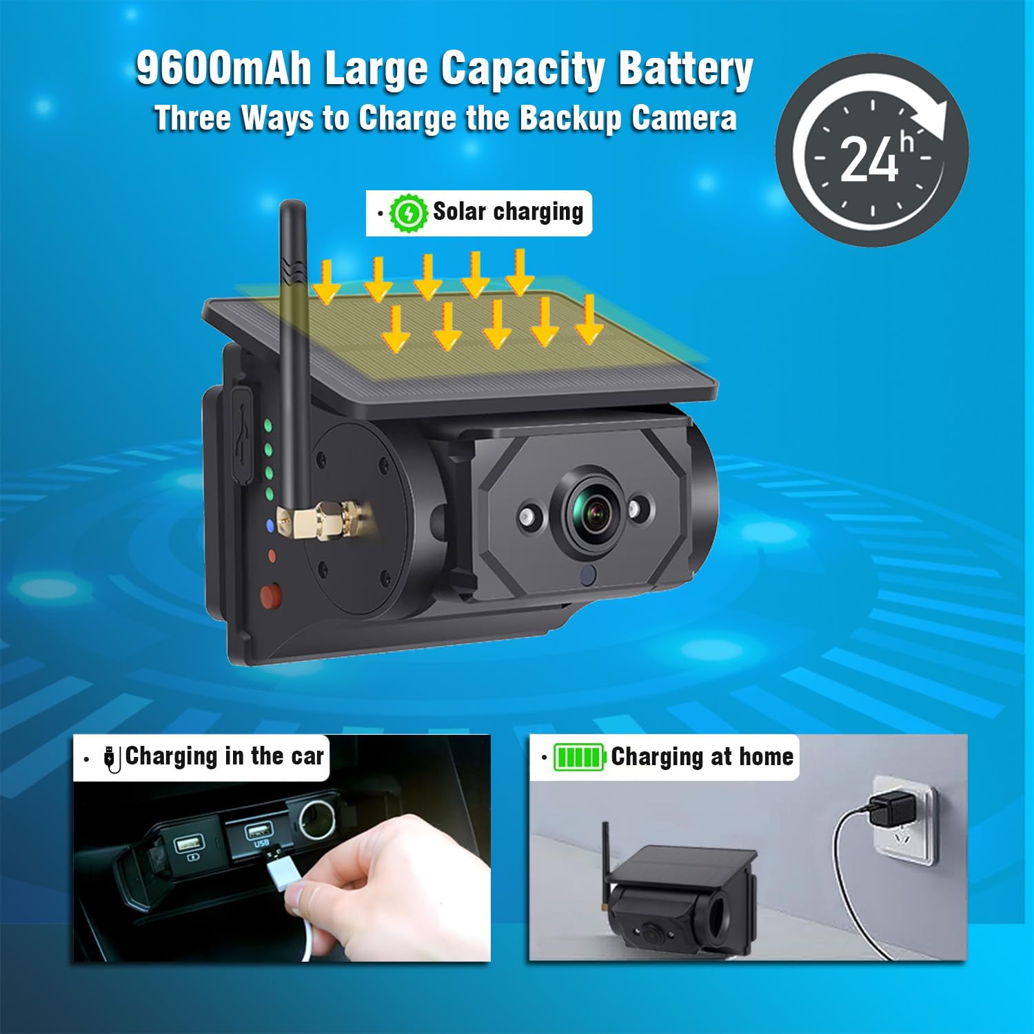 Torkrig Magnetic Solar Wireless Backup Camera