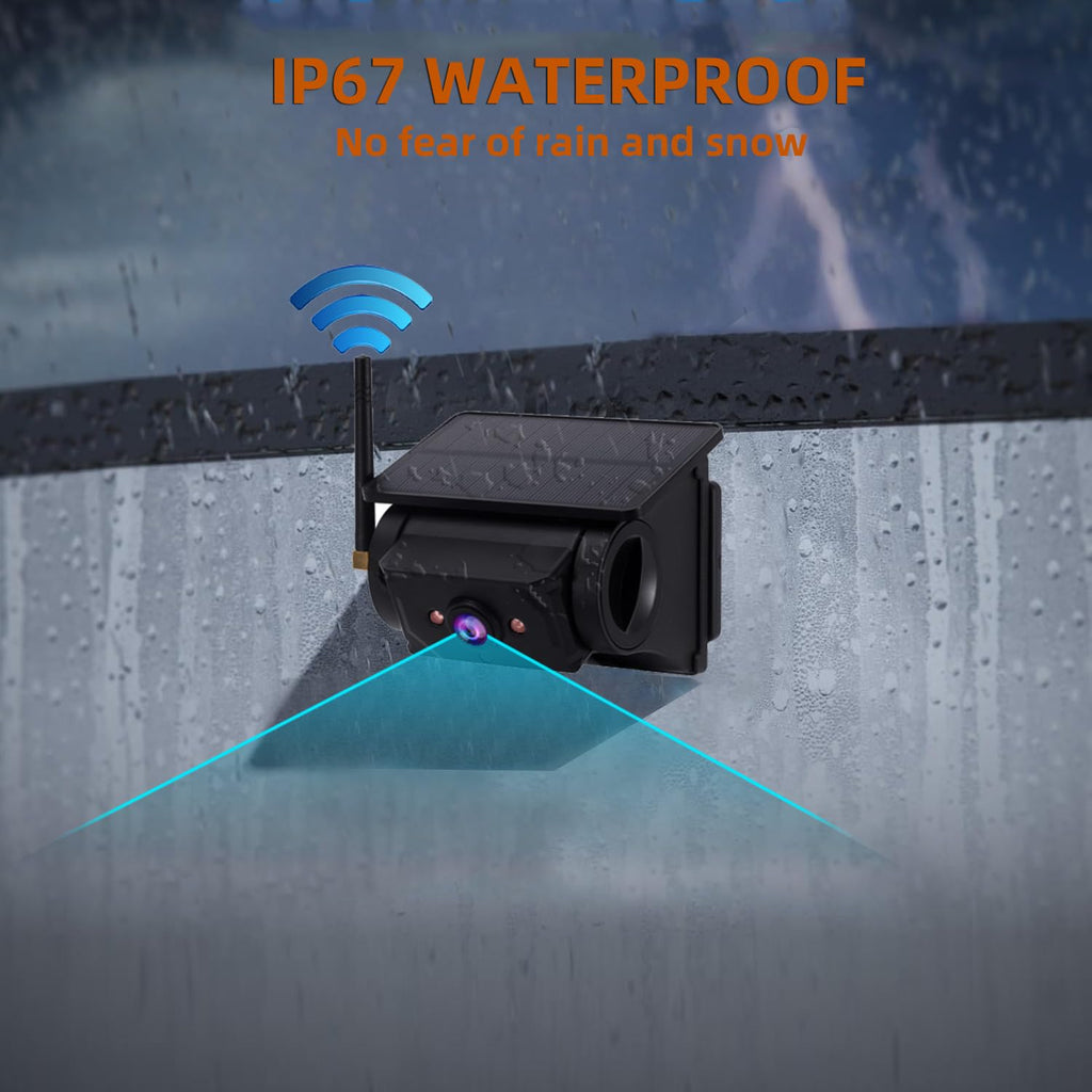 Torkrig™ Magnetic Solar Wireless Backup Camera System - 1080P HD