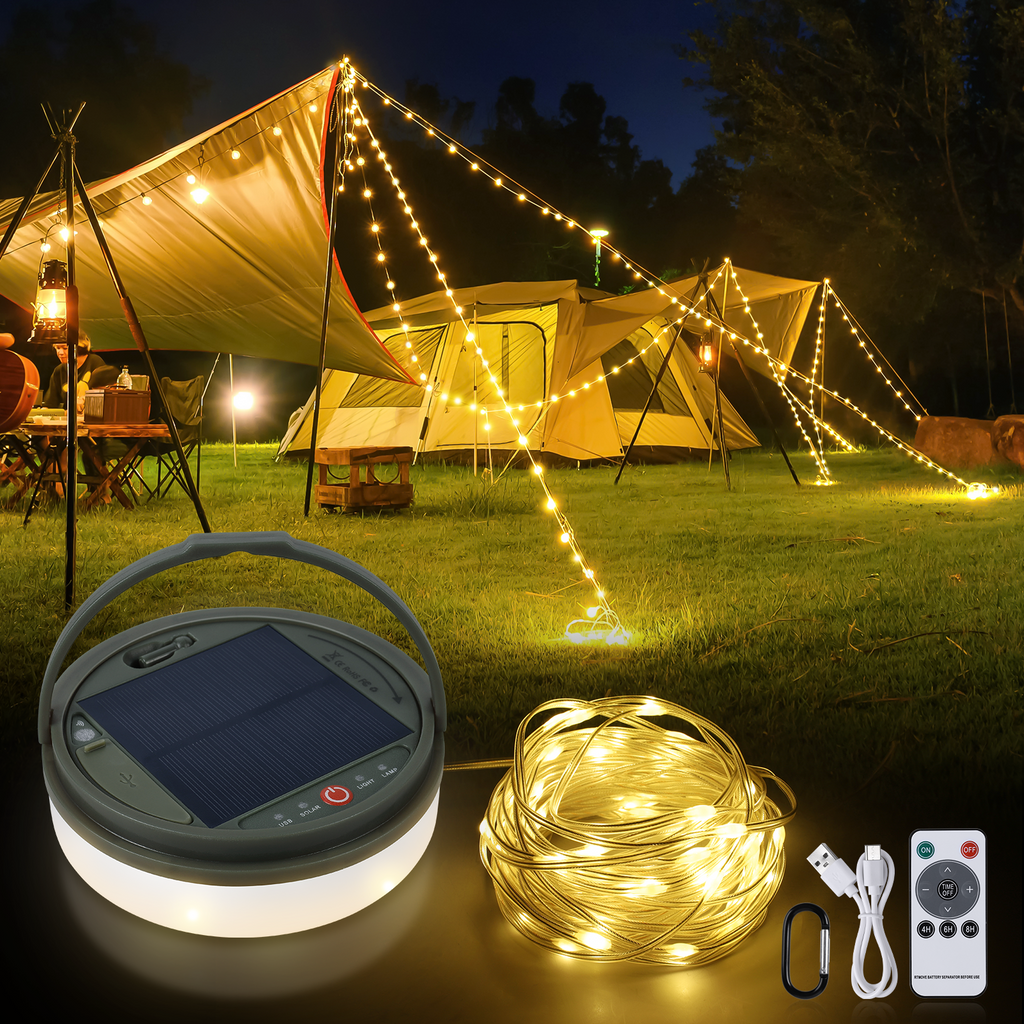 Torkrig Lighting 4 in 1 Solar Camping String Lights